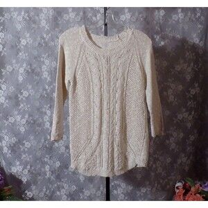 Vintage 80s Crochet Top Size Small 1980s Ivory Boho Artsy Whimsigoth Coastal